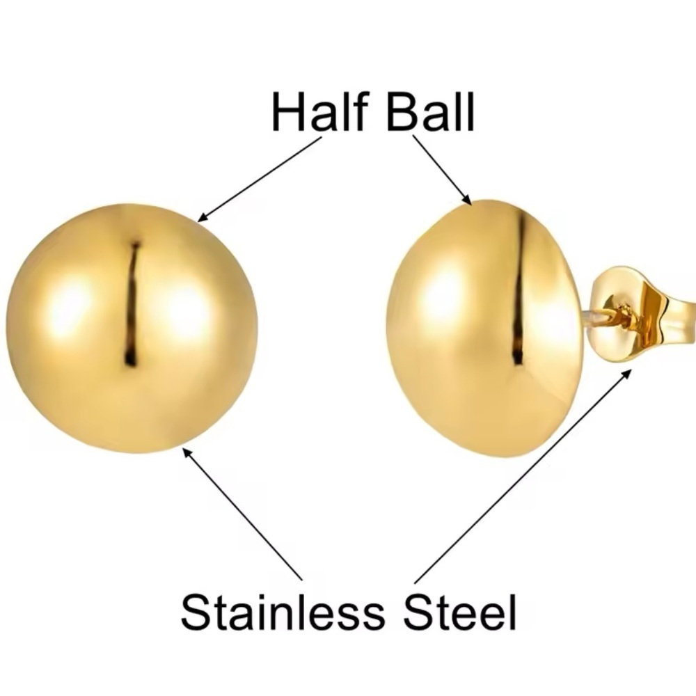 NWT Set of 3 Stud Earrings in Gold Tone - Picture 5 of 8
